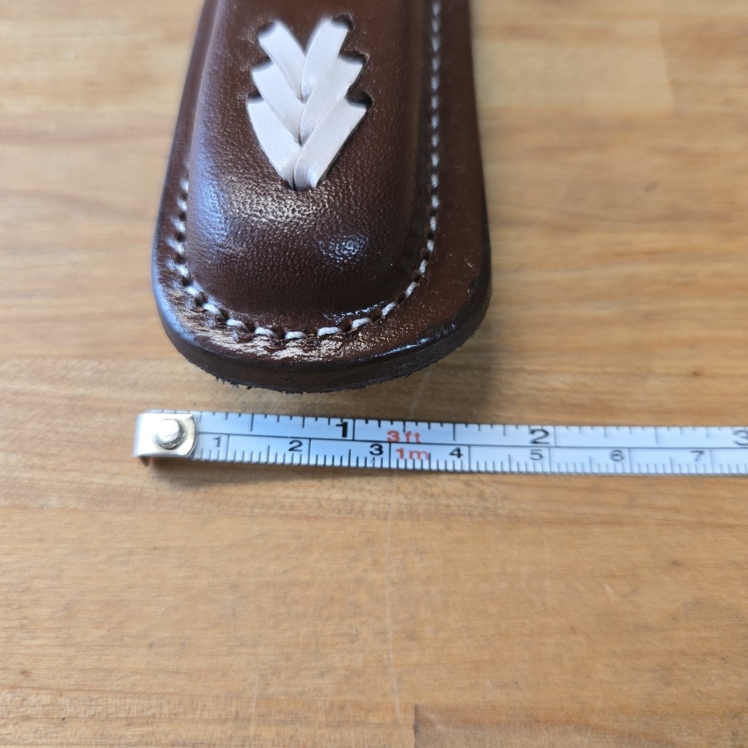 Hand Made Leather Pocket Knife Belt Sheath Folding Blade Case Small Mexico NEW