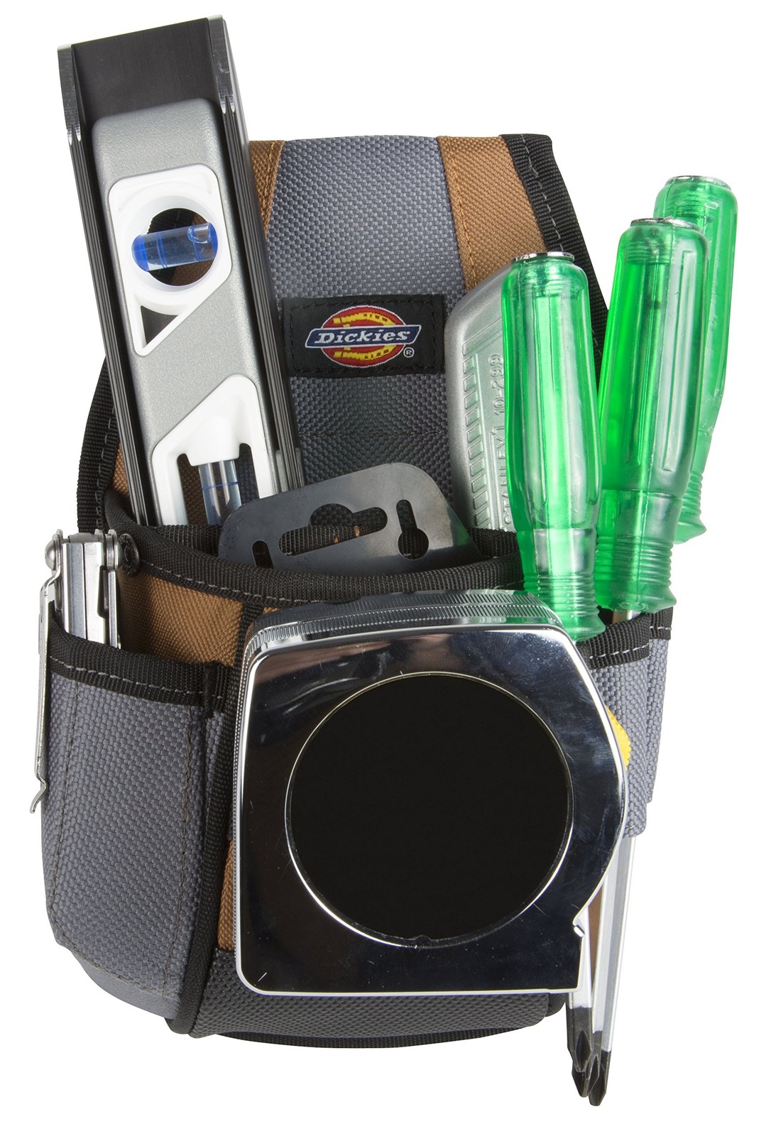 Heavy Duty 4 Pocket Tool Pouch Tape Clip Organizer Belt Loop Durable