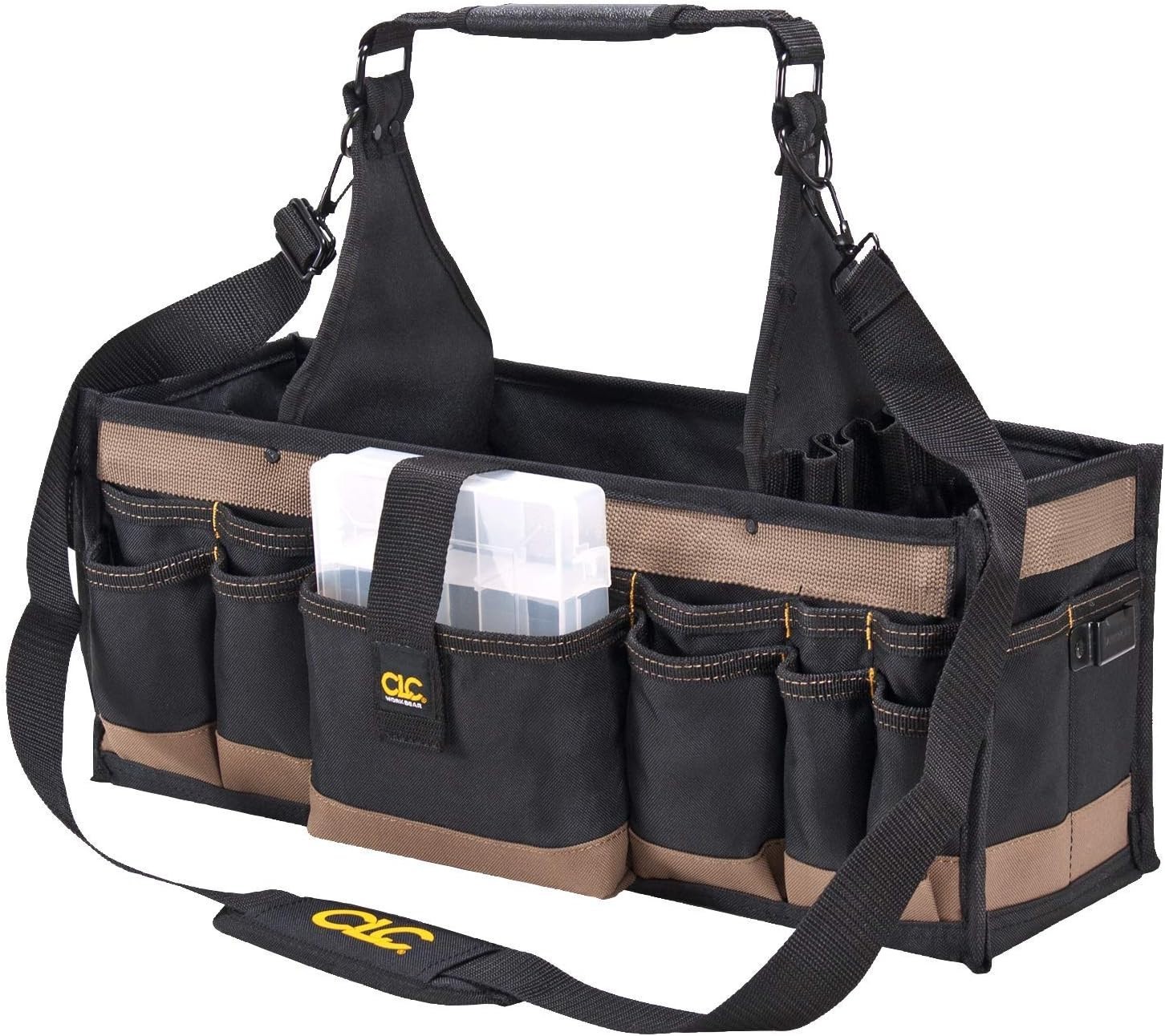 Durable CLC 1530 Tool Carrier – 43 Pockets, Includes Parts Tray, Tape Strap