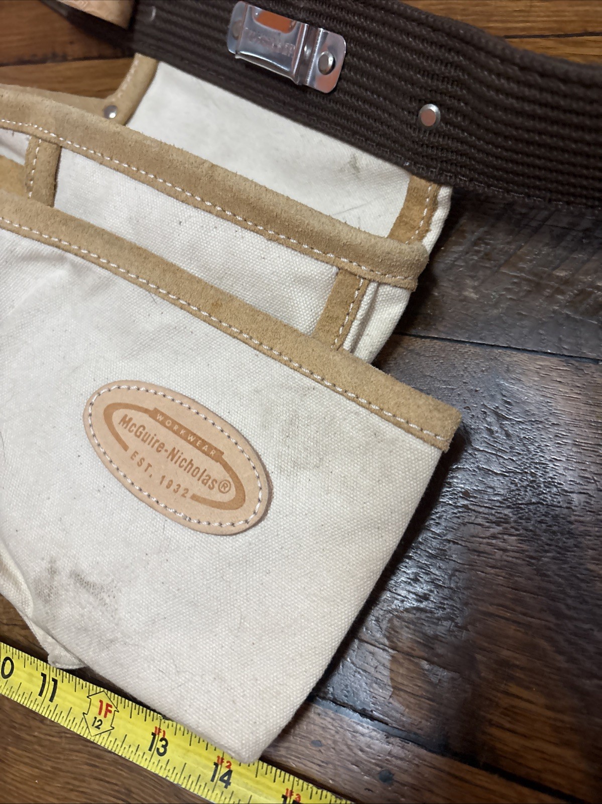 McGuire-Nicholas Tool Belt Canvas & leather Pouch Hammer Holder