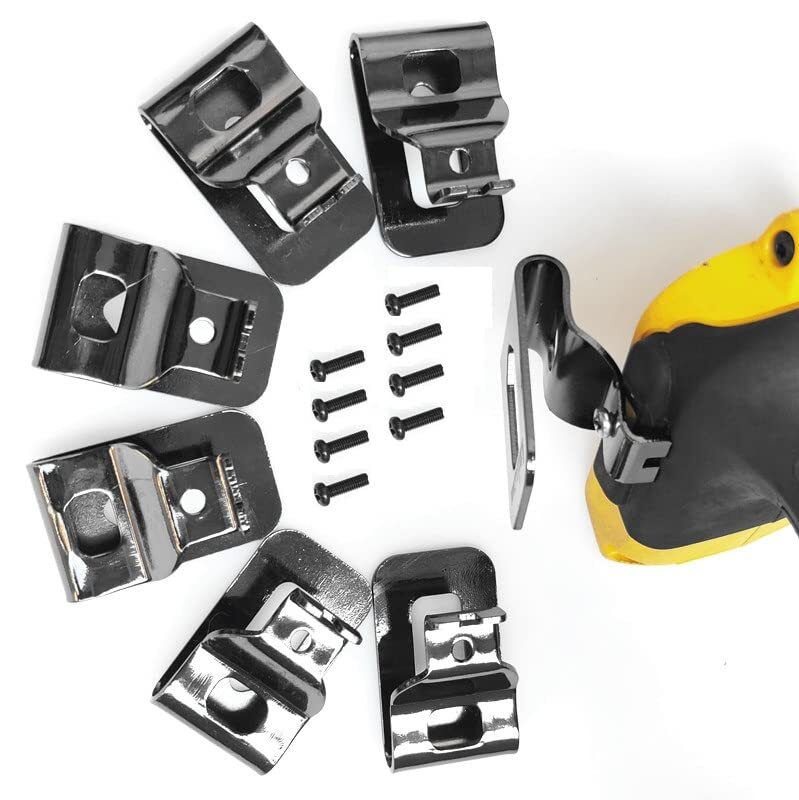 Drill Clip Hooks 6 Pack with Belt Clip Holster for Drills and Impact Drivers