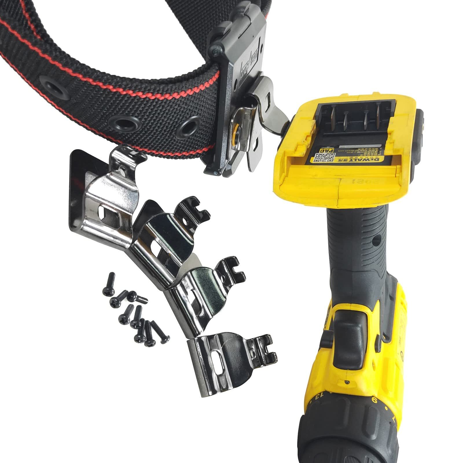 Drill Clip Hooks 6 Pack with Belt Clip Holster for Drills and Impact Drivers