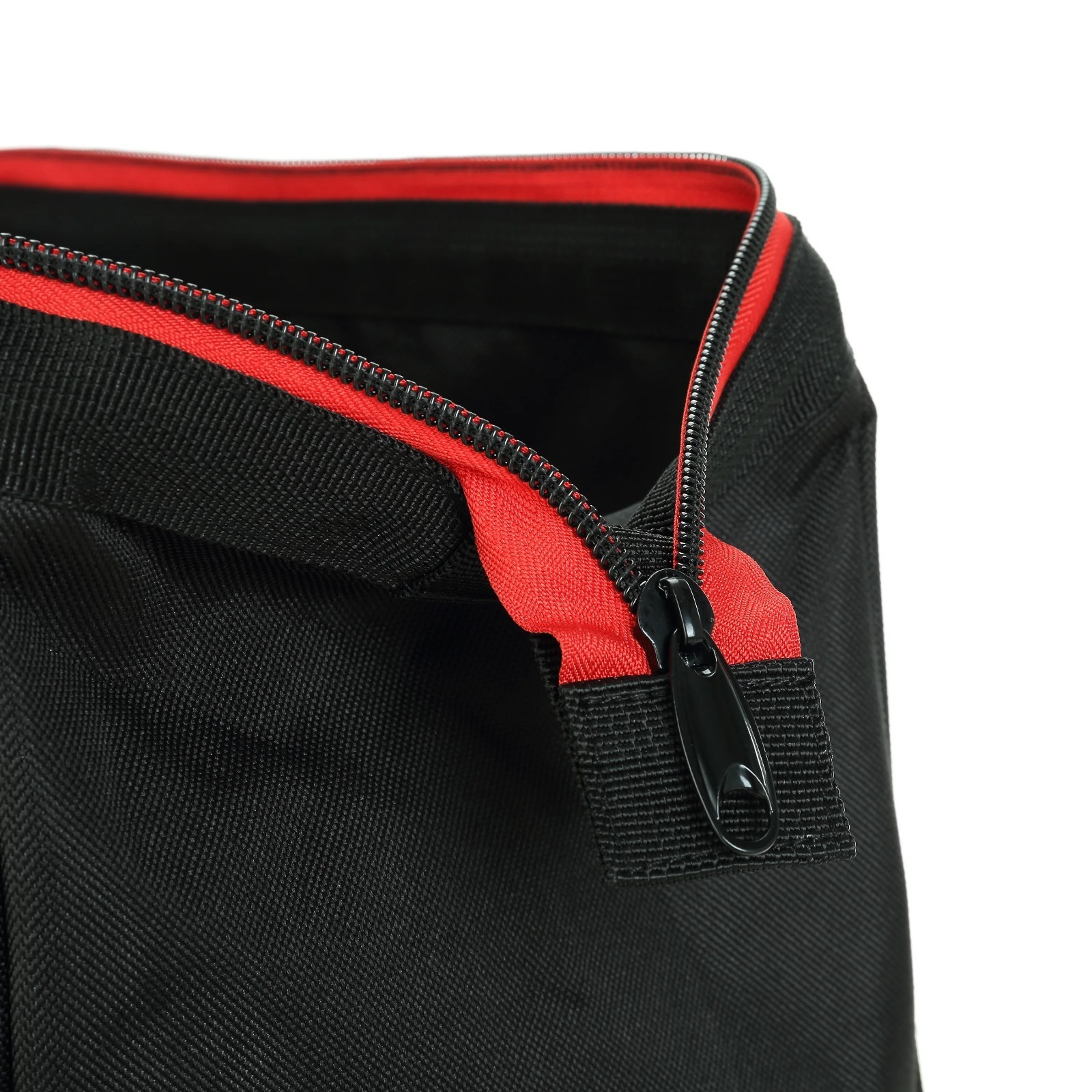 Hyper Tough 12-Inch Polyester Tool Bag, with Full-Length Zipper and Double Strap