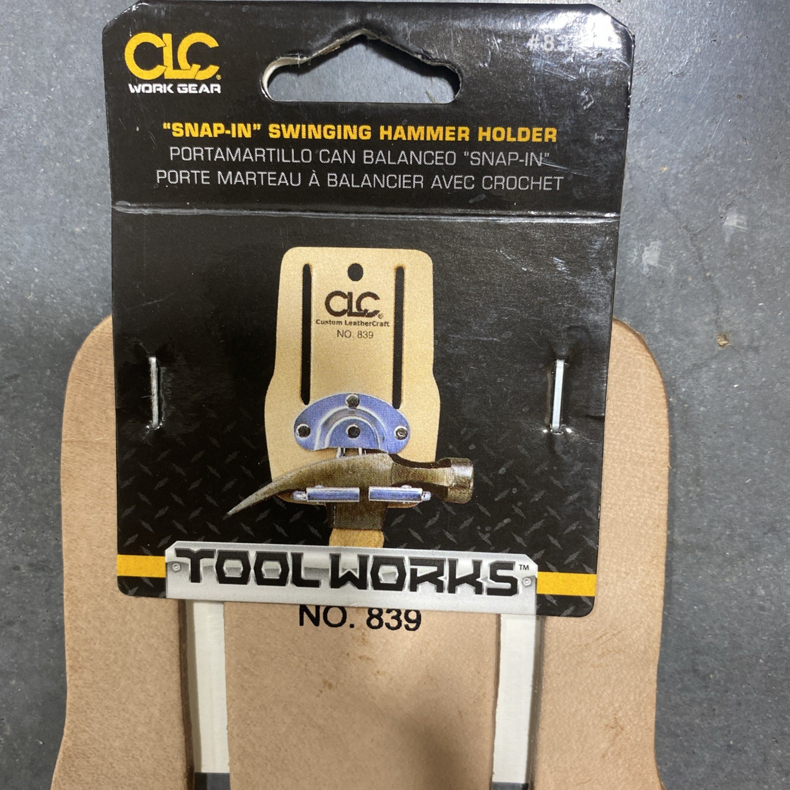 Clc Work Gear 839 Tool Pouch, Tool Holster, Tan, Leather, 0 Pockets