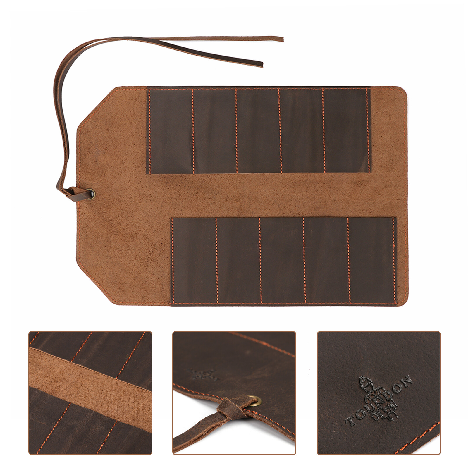 TOURBON Leather Carving Tool Organizer Holster – Roll-up Knife Carrier Storage