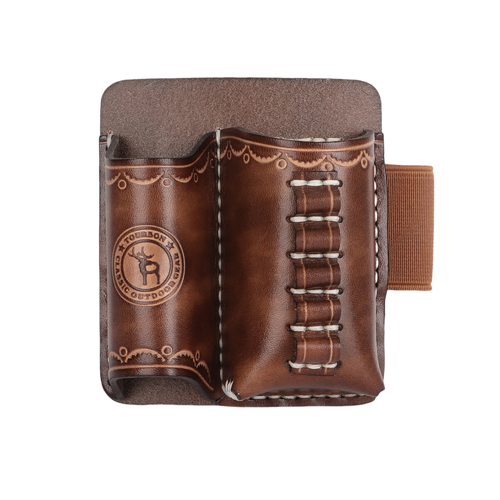TOURBON Leather 4-in-1 Tools Belt Holder EDC/Flashlight/Bits Adapte