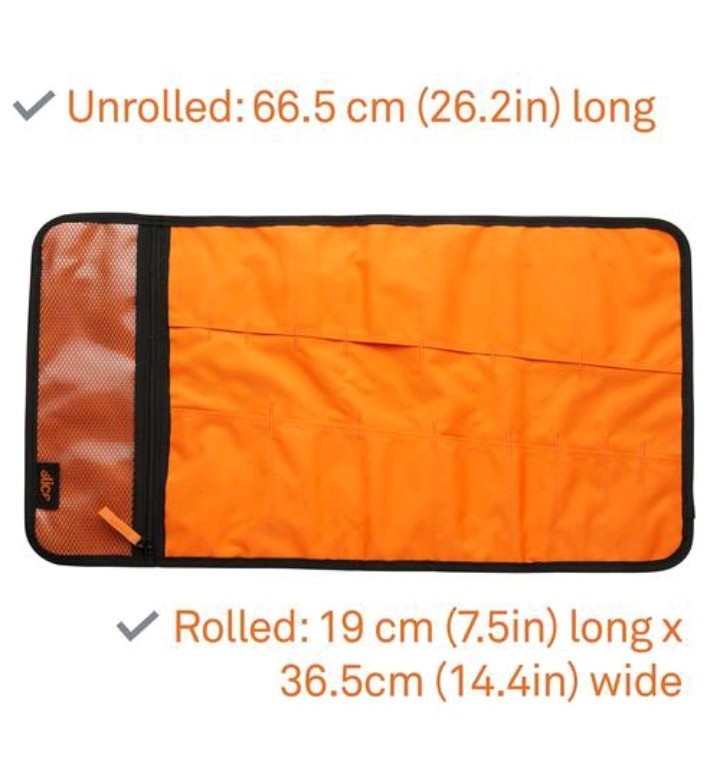 SLICE Roll Up Tool Organizer – Reinforced Stitching – 16 Slots – 1 Pocket