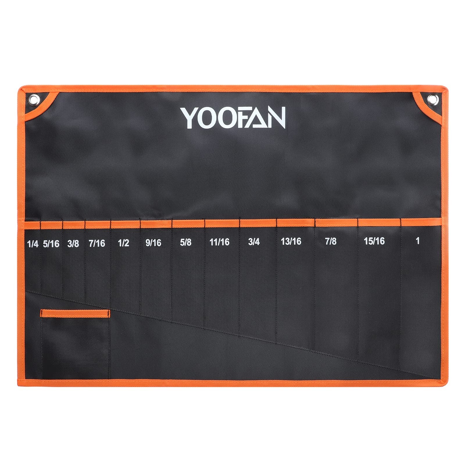 Wrench Roll Up Pouch – Wrench Organizer with 13+1 Pockets, Wrench Bag with ha…