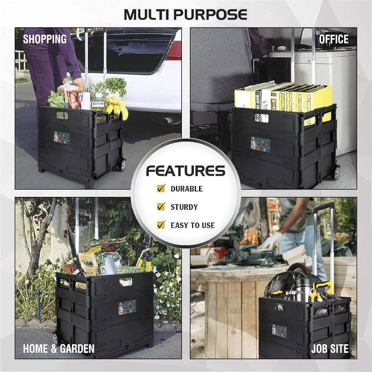 85-010 Grand Pack-N-Roll Portable Tools Carrier with Telescopic Handle, 80 Lb…