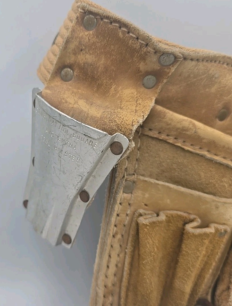 Vintage Sears Craftsman Carpenter Tool Belt Apron 45147 Heavy Top Grain Cowhide