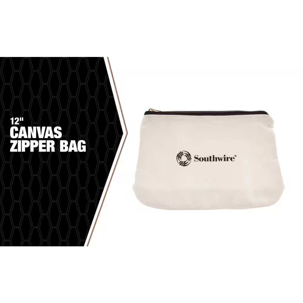 12 in. Canvas Zipper Bag Tool Pouch