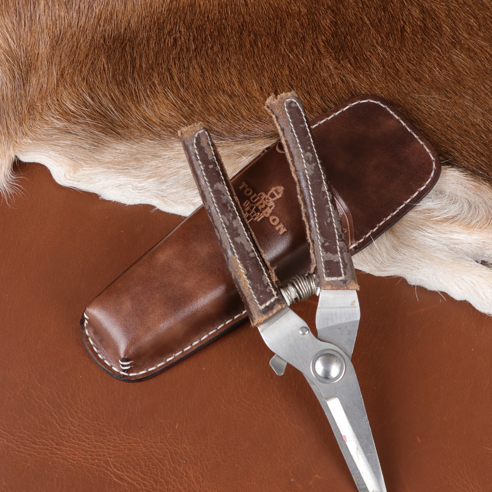 Tourbon Leather Plier Sheath Garden Tool Holder Shears Pruning Pouch Belt Clip