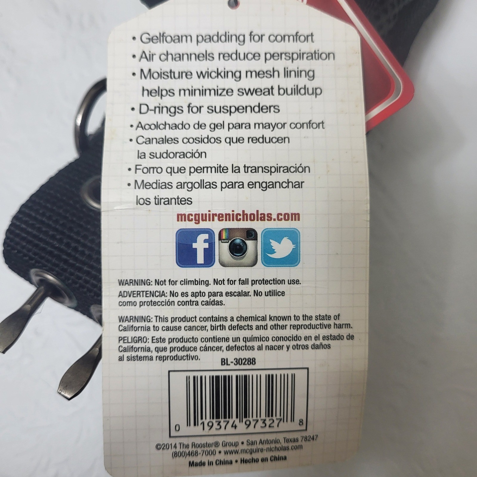McGuire Nicholas Black Label Gel Foam Belt Fits 32-46″ Waists Padded Work Tool