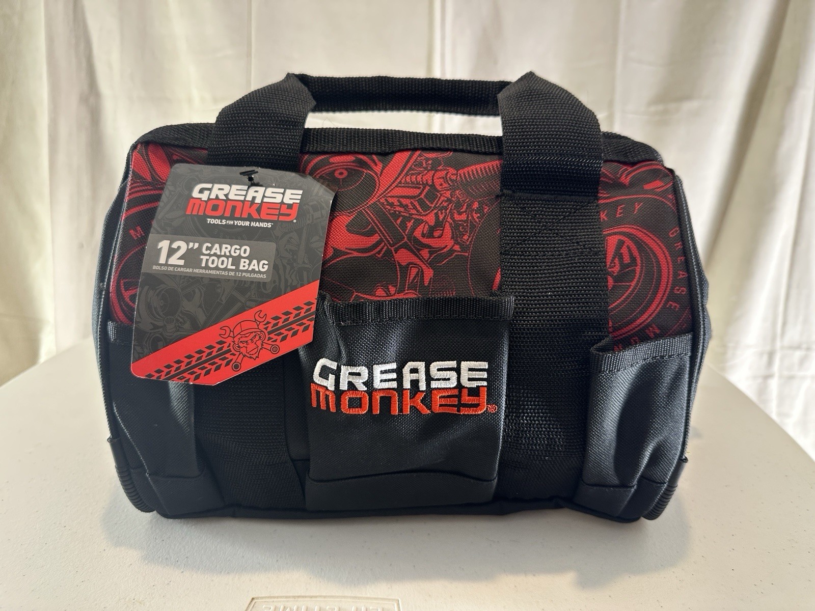 Grease monkey 12 Inch Cargo Tool Bag In Red And Black GM-2212