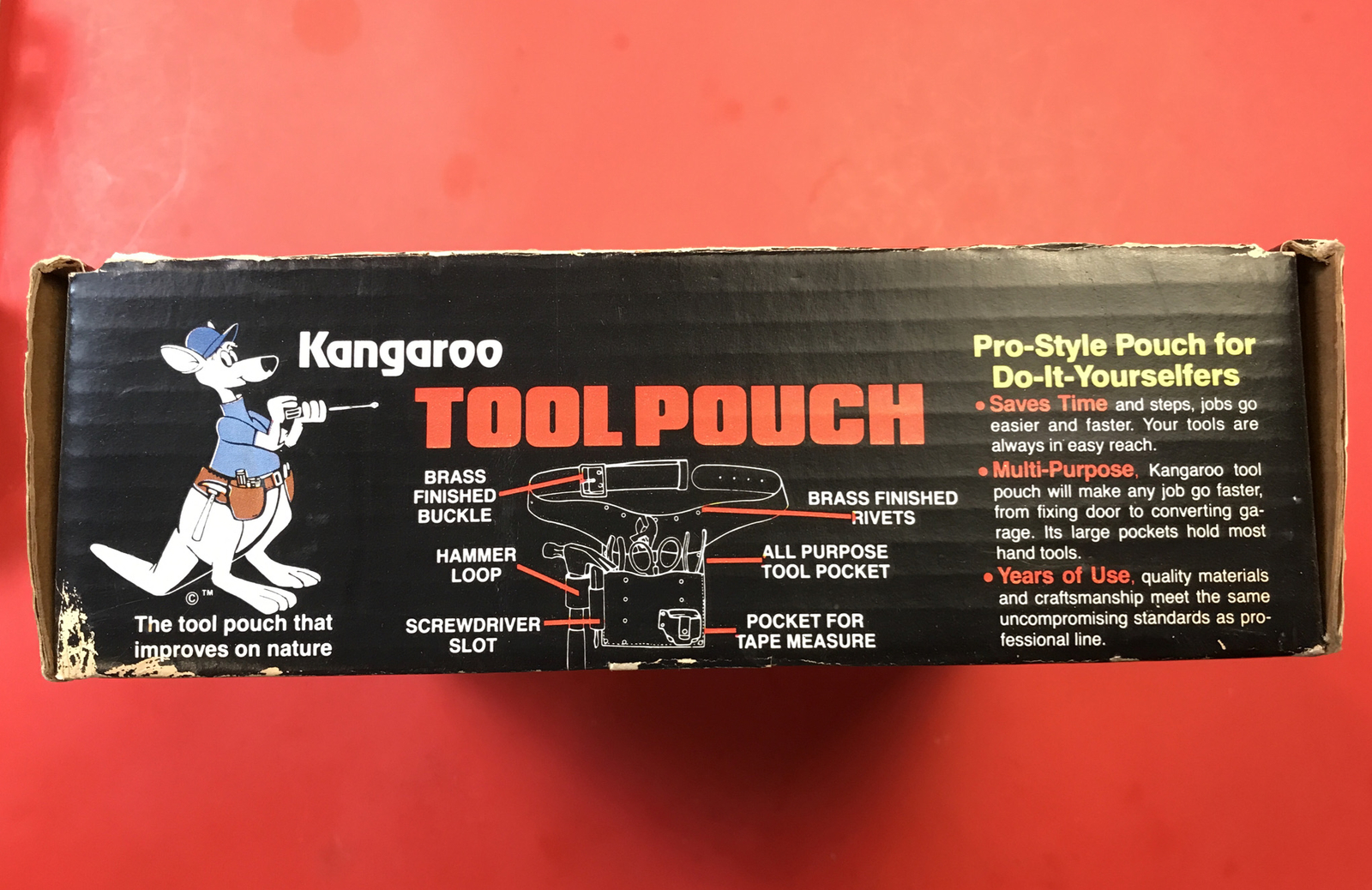 RARE! VTG NEW IN BOX, NEVER WORN! Kangaroo Tool Pouch, Genuine Leather Pro-Style