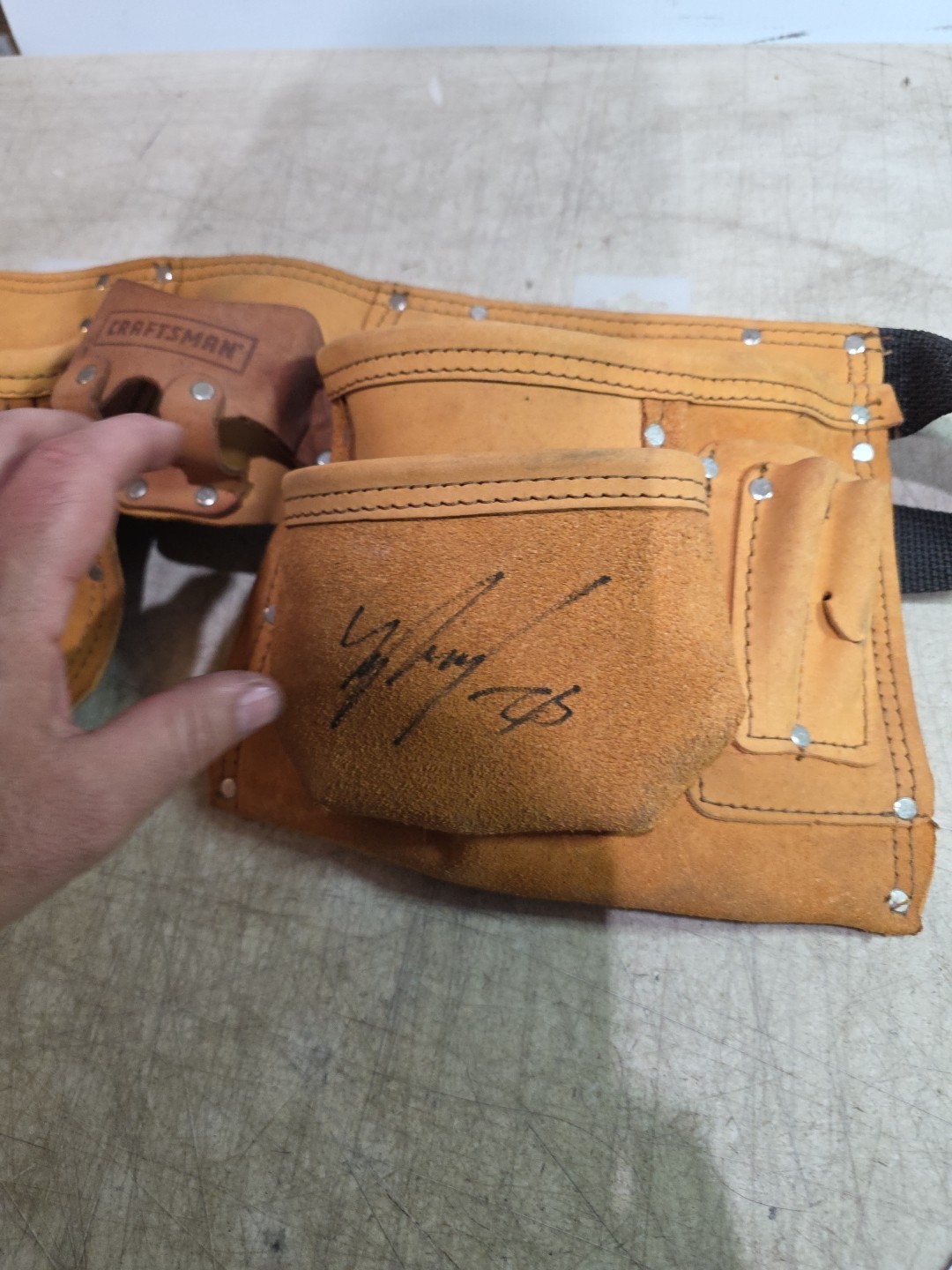 SEARS Craftsman Tool Holder Belt Leather (NEVER USED) W/signatures – USA!!