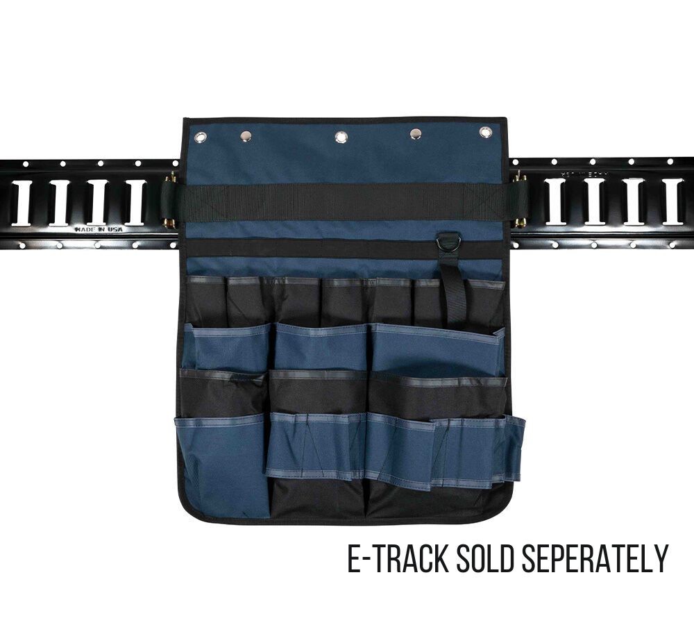 E-Track Hanging Tool Organizer for Enclosed Trailer, Multi Pocket Tool Holder