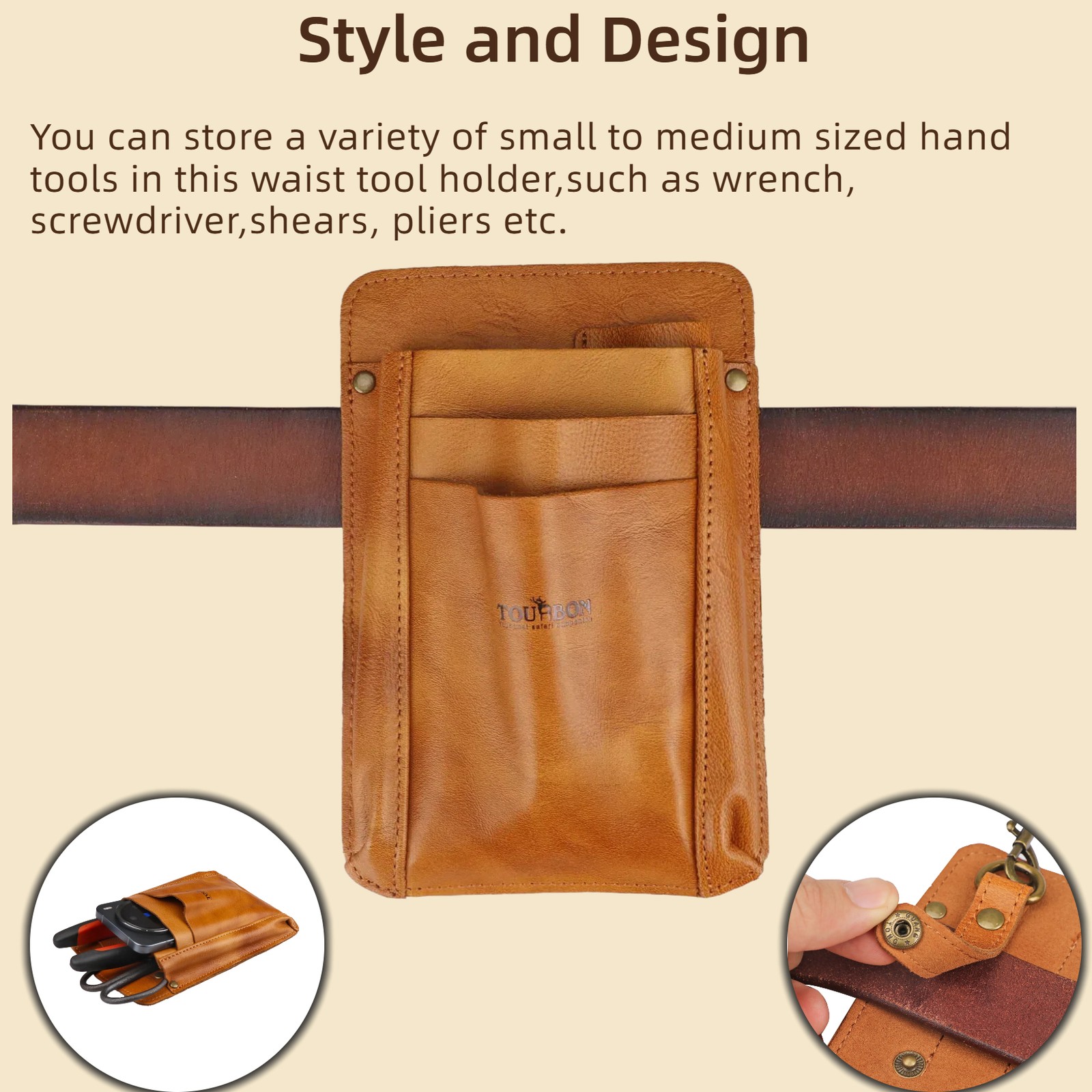 Leather Garden Belt Tools Organizer Pouch Florists Crossbody Girls Bag