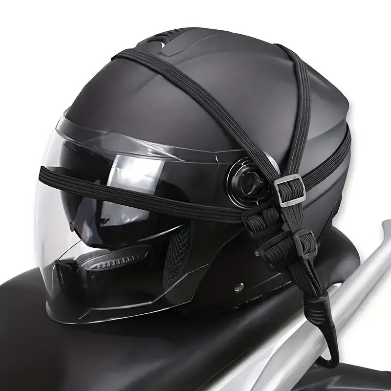 1Pc Motorcycle Elastic Suitcase with Safety Hook-Versatile Helmet Mesh Gear