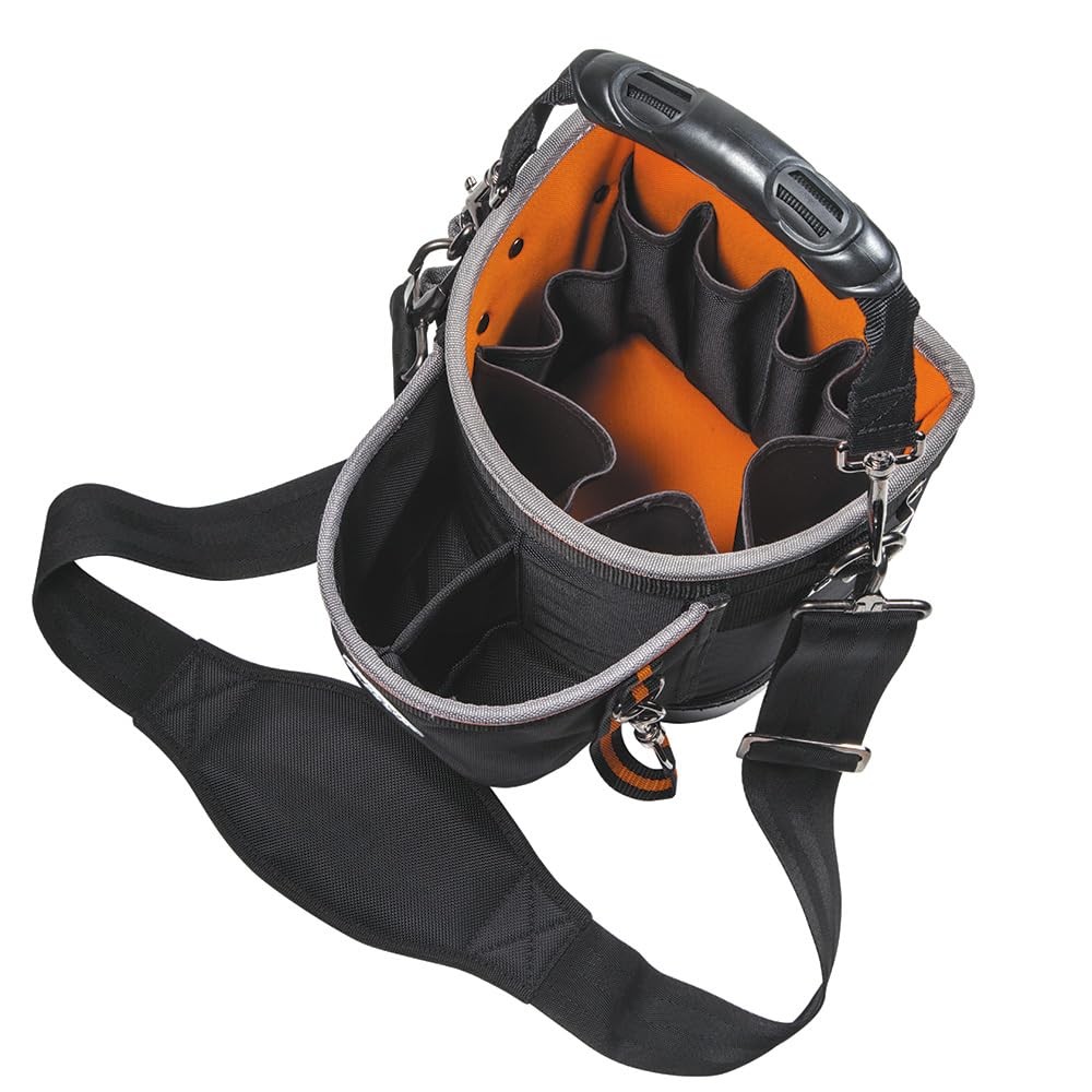 55419SP-14 Tool Bag with Shoulder Pouch, Black&Orange