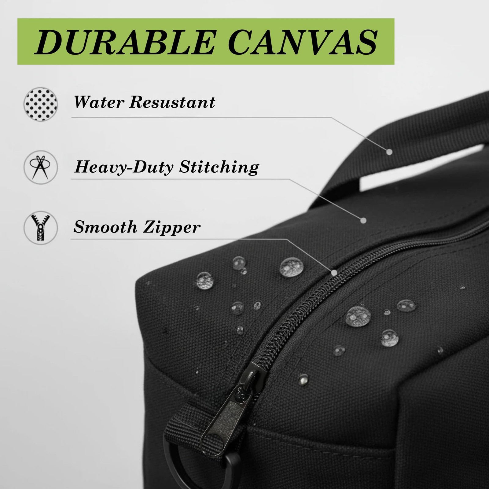 Canvas Wide Mouth Tool Bag, Large Capacity Tool Bags for Men, Portable Home T…
