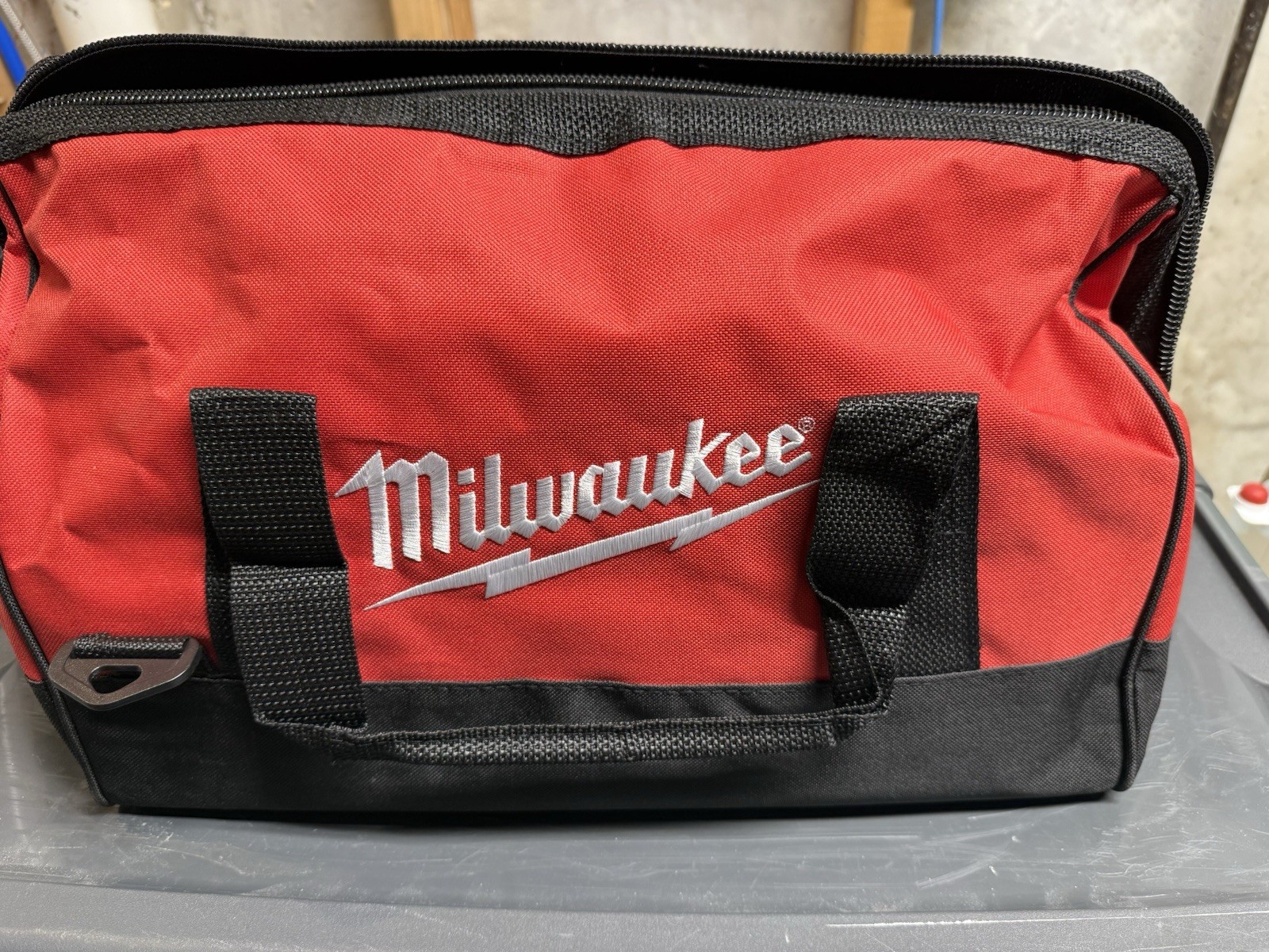 16” Milwaukee Red and Black Fabric Tool Bag with Handle BRAND NEW