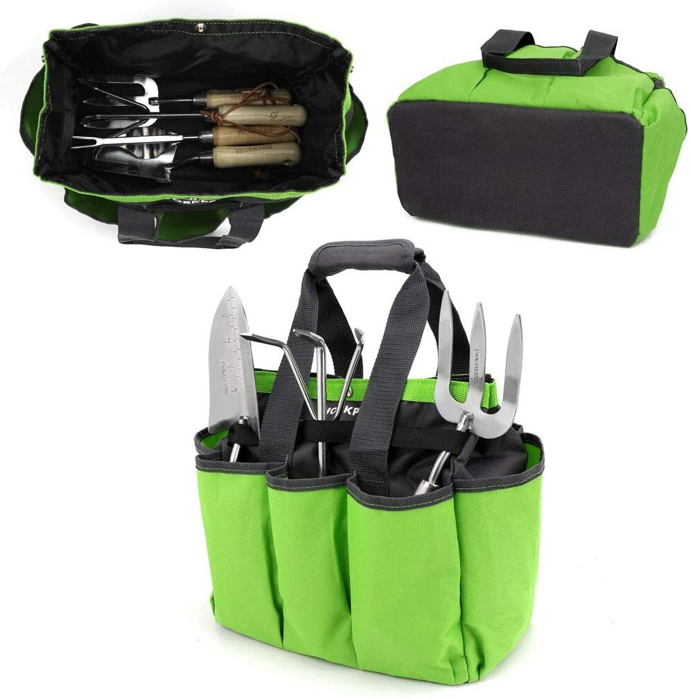 WORKPRO Garden Tool Bag Garden Tote Storage Bag With 8 Pockets Home Organizer