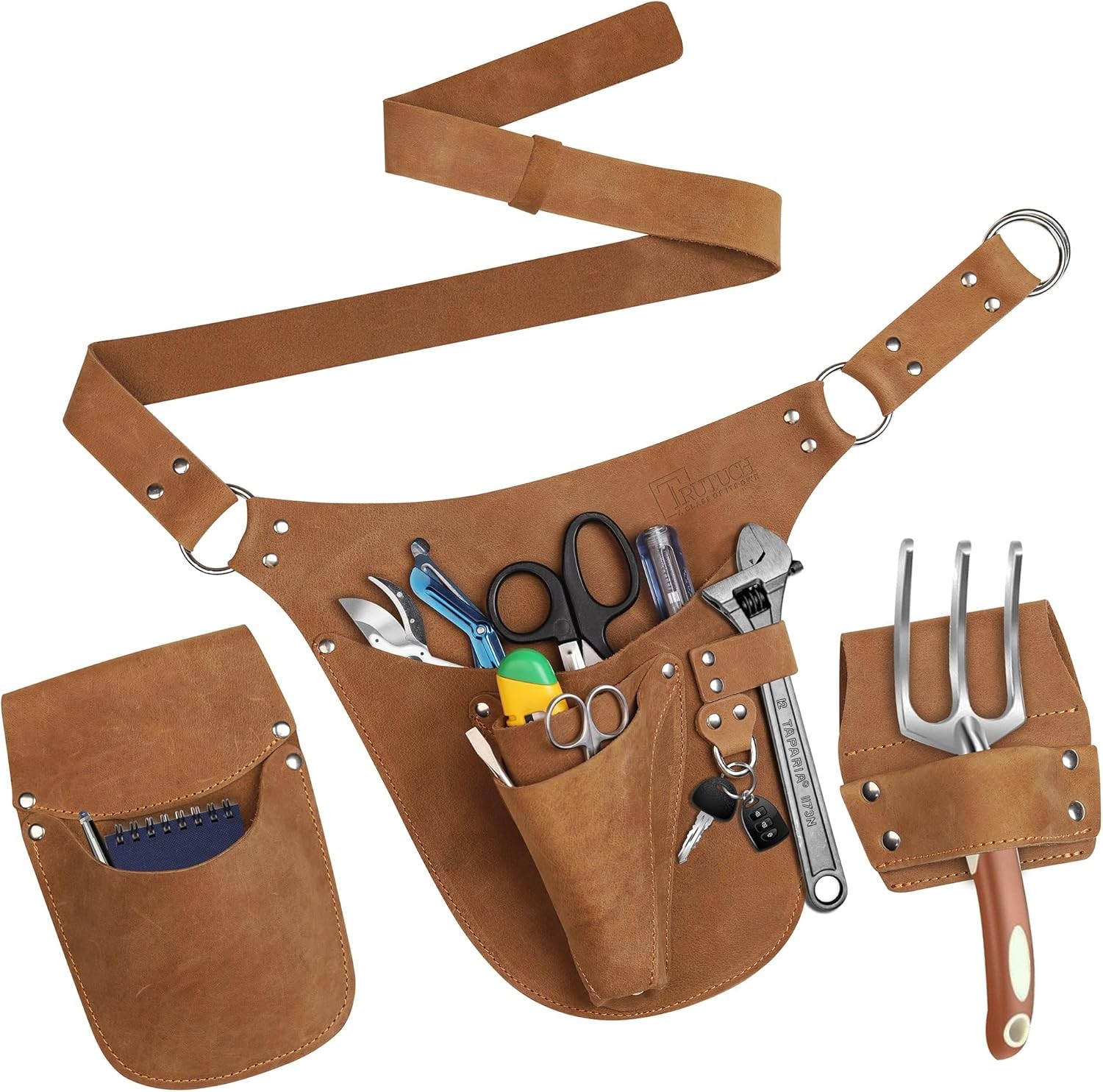 Landscaper Tool Belt Leather Garden Pouch Organizer