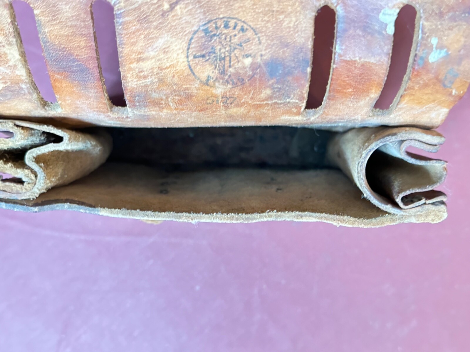 Vintage Klein Tools #5127 6-Pocket Tan Leather Tool Pouch – Made In USA