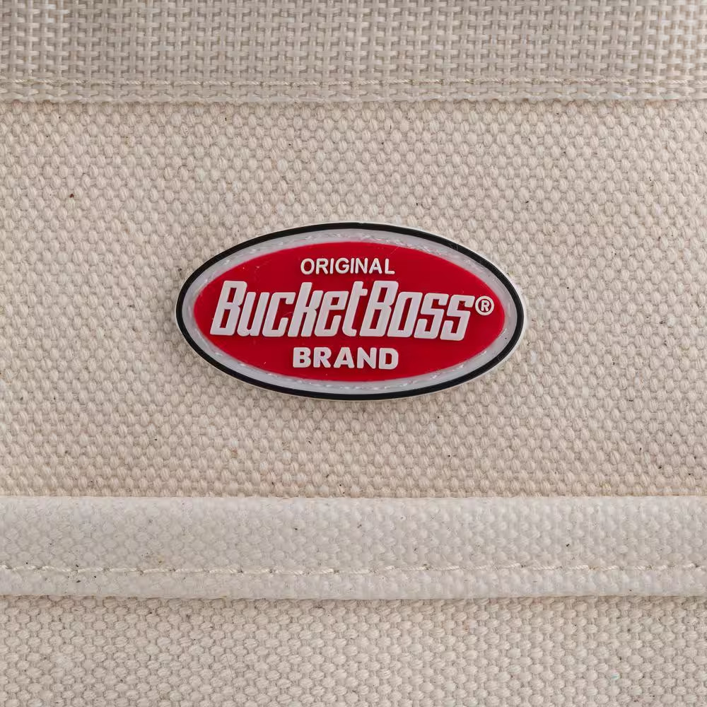 Tool Bag Canvas Heavy Duty 17 Inch Tote with 30 Pockets Waterproof Beige Rigger