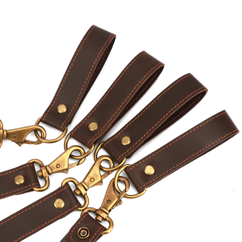 TOURBON Leather Tool Harness Suspenders Belt for Carpenter & Contractor