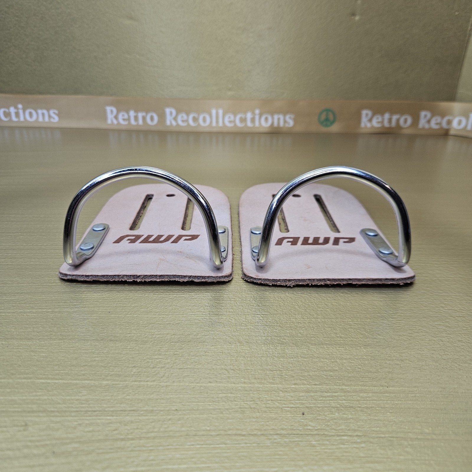 AWP 1L-739-2 Saddle Leather Hammer Belt Holder Construction Work Set of 2 New
