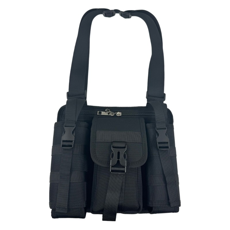 Tacticals Chest Bag Tool Storage Bag with Water Bottle Holder Crossbody Bag