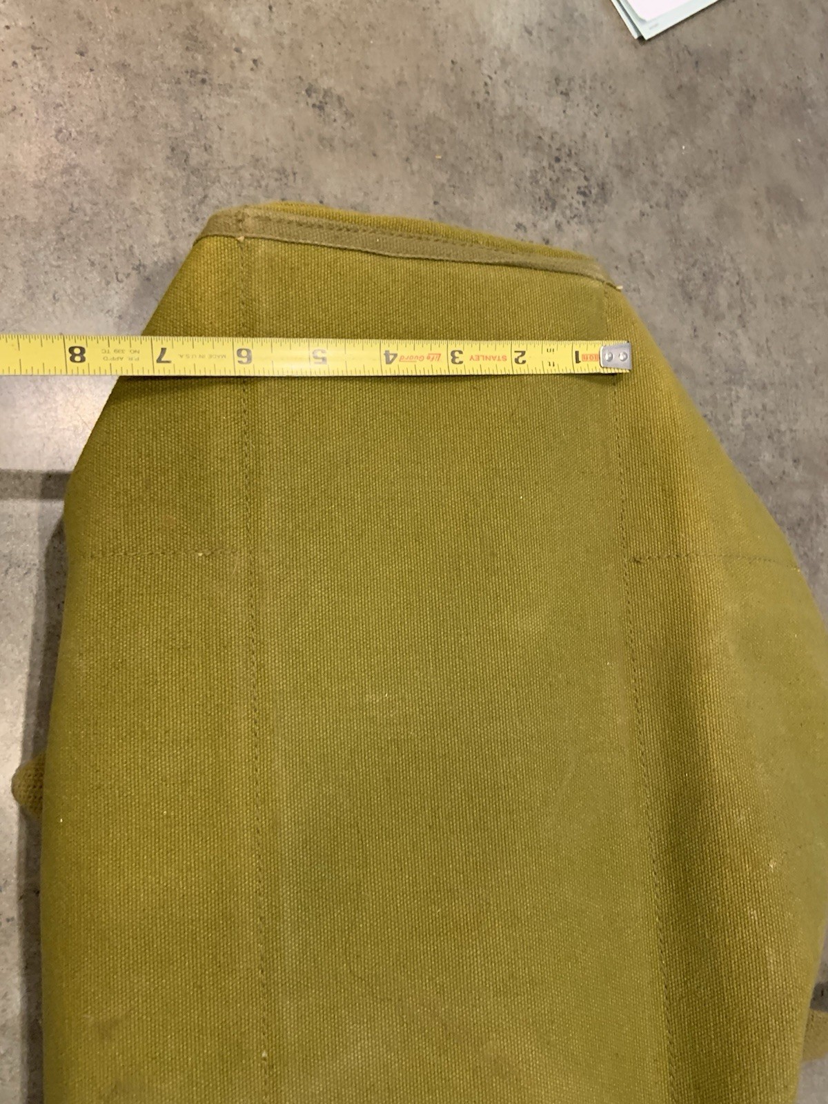 Vtg Military Style Mechanics Tool Bag Olive Green Heavy Cotton Canvas Sturdy