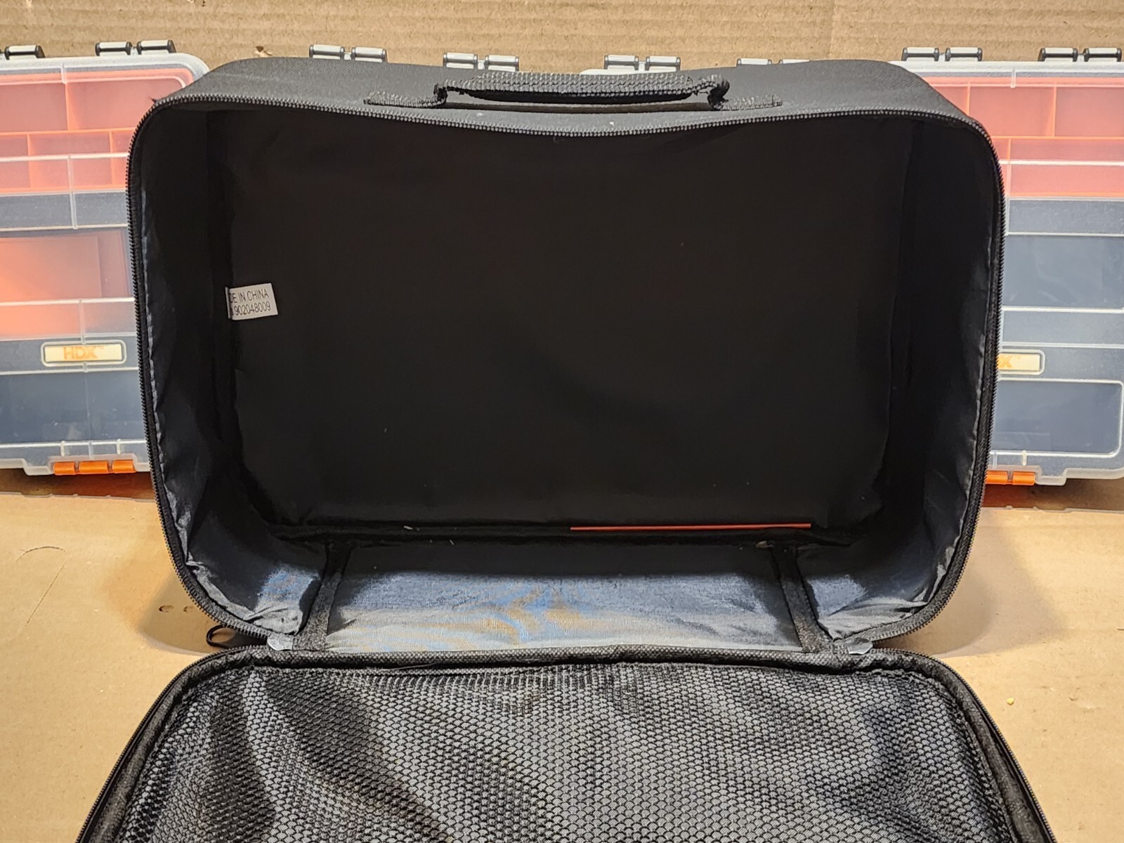 Ridgid 902048009 Contractor Tool Bag 14x10x4.5 + 4 HDX Plastic Tool Storage Box