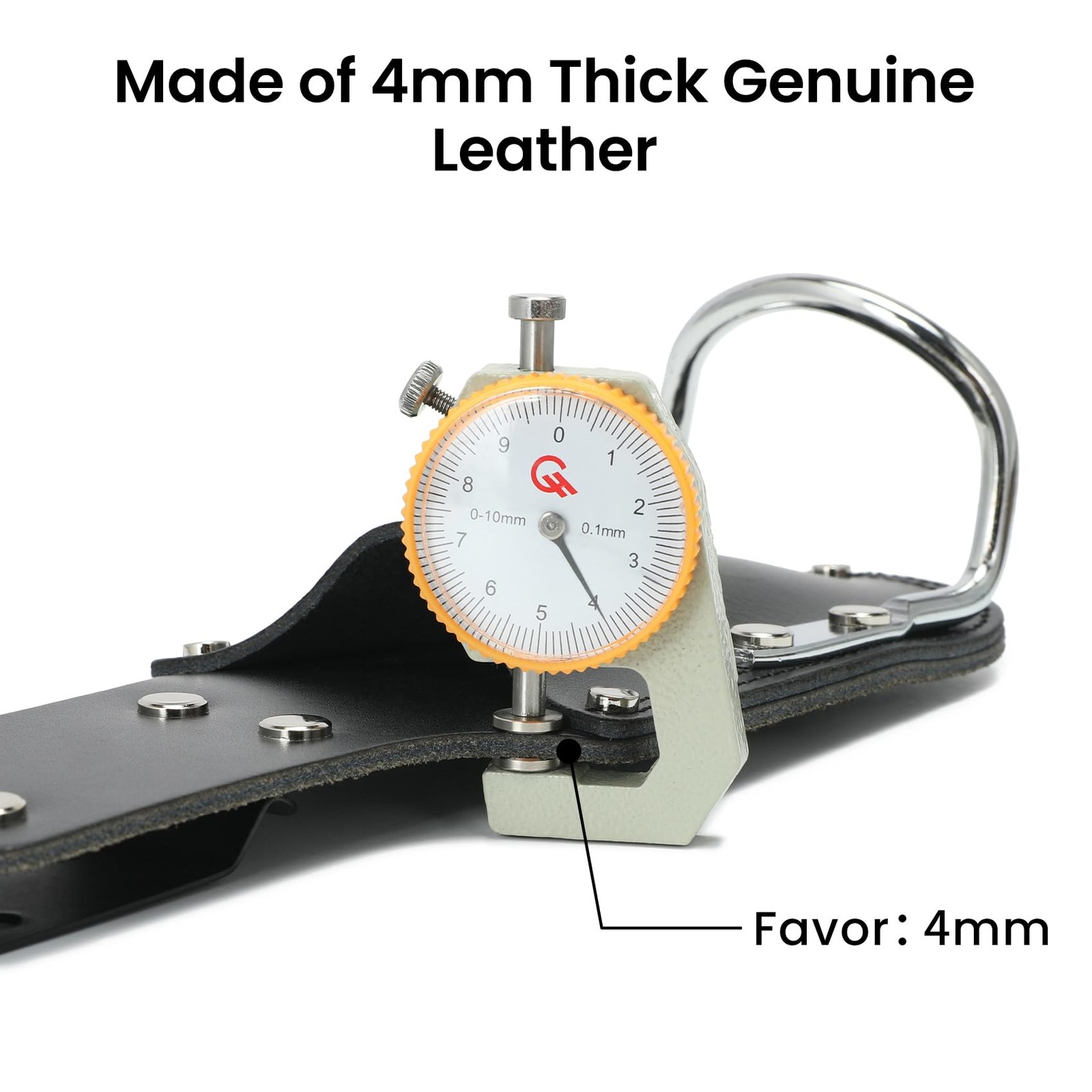 Leather Hammer Holder Heavy-Duty Steel Tool Holster for Belt Construction