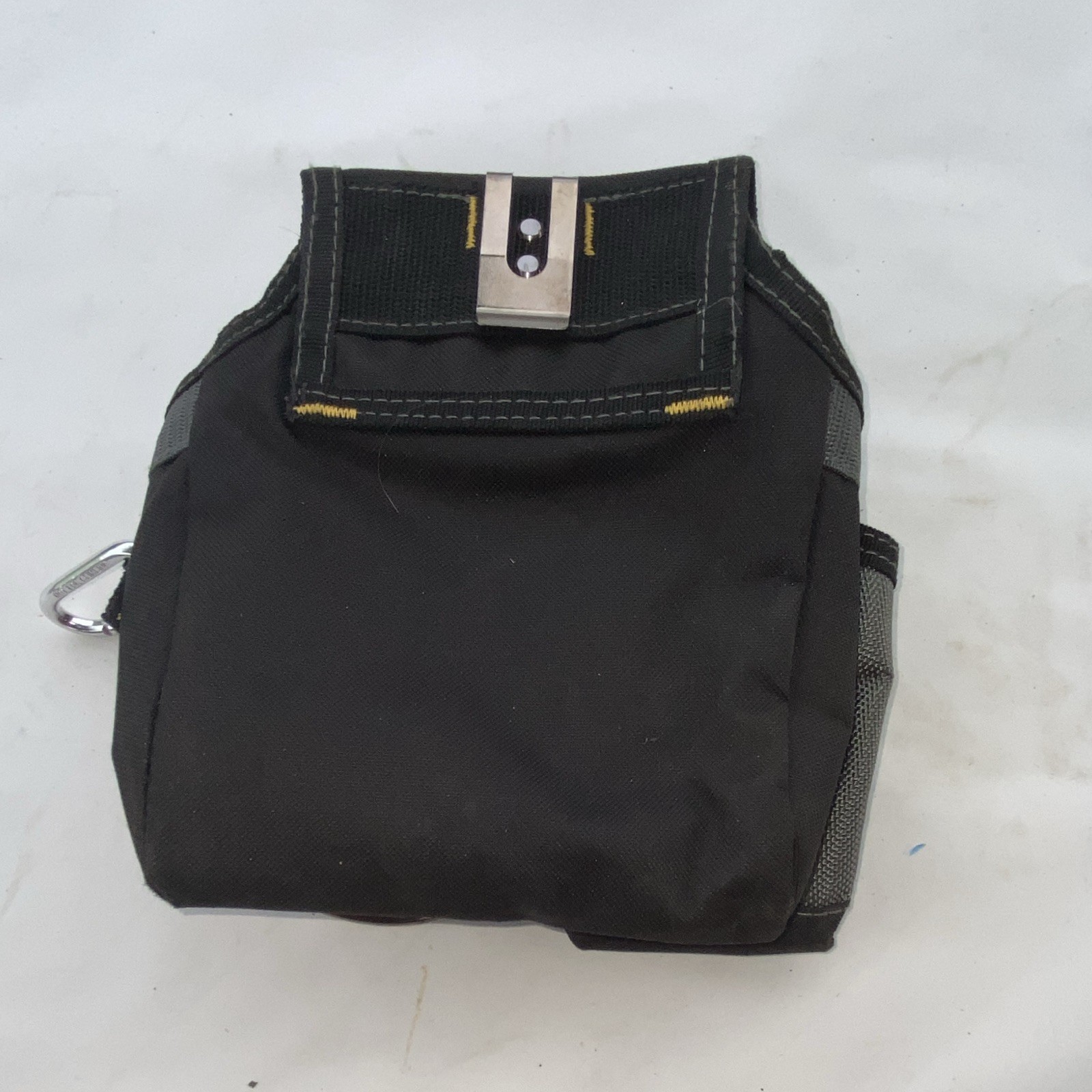 AWP HP Gray/Black/Yellow Tool Pouch Medium w/ Metal Clip, Carabiner