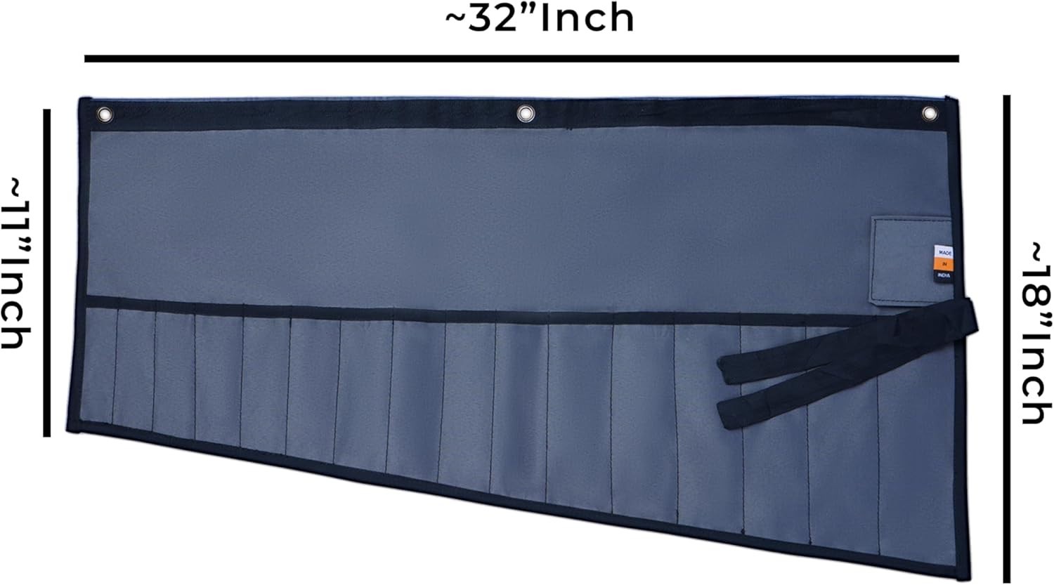 Wrench Roll Organizer Metric & SAE Roll up Tool Pouch Bag Handmade, Heavy Weight