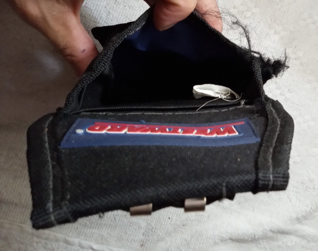 WESTWARD Tool Belt Pouch Nylon Holder Black Blue with Metal Clip *read