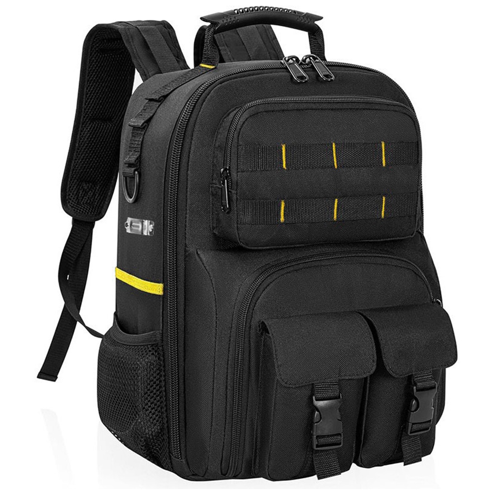 Heavy Duty Tool Backpack for Men Electrician HVAC Construction Bag w/ 59 Pockets
