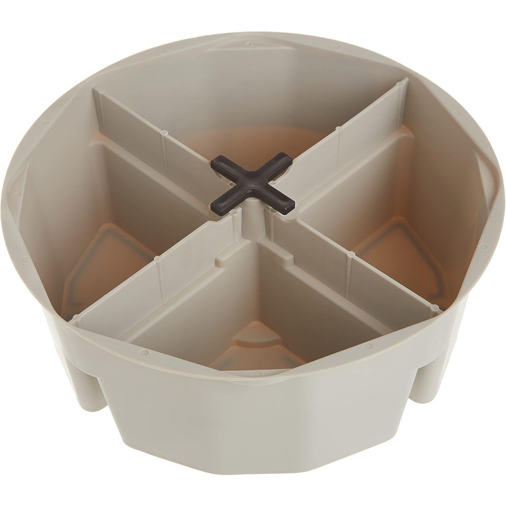 1154 4-Inch High, Full-Round Bucket Tray,Cream White