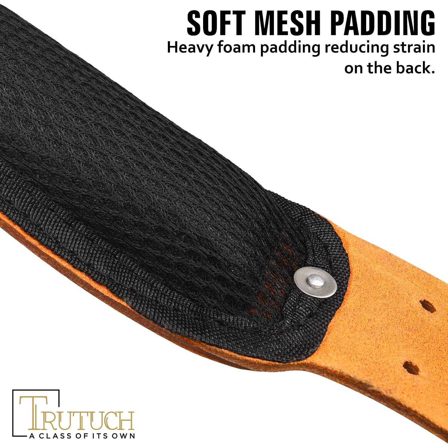 TRUTUCH Leather Electrican Tool Pouch with Foam Padded Work Belt | Carpenter