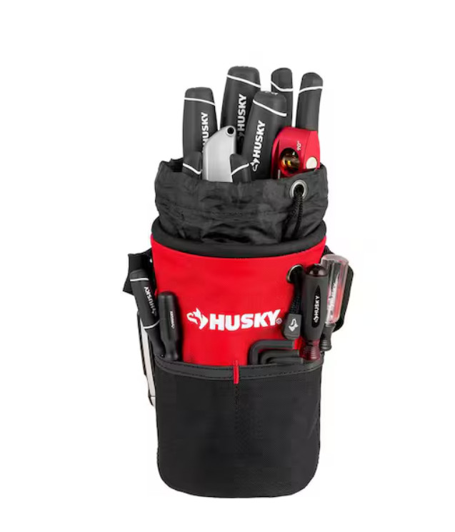 Husky Utility Sack Tool Bag 5 in. 10 Pocket