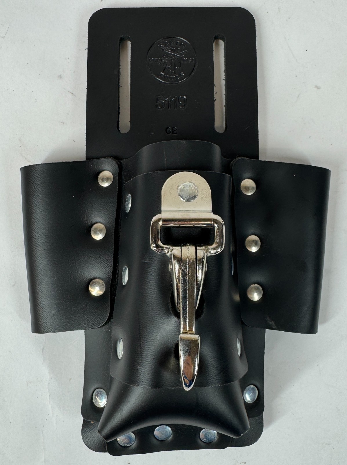 Klein Tools 5119 4 Pocket Tool Pouch 6.5» x 8.5» Black Leather Belt Utility