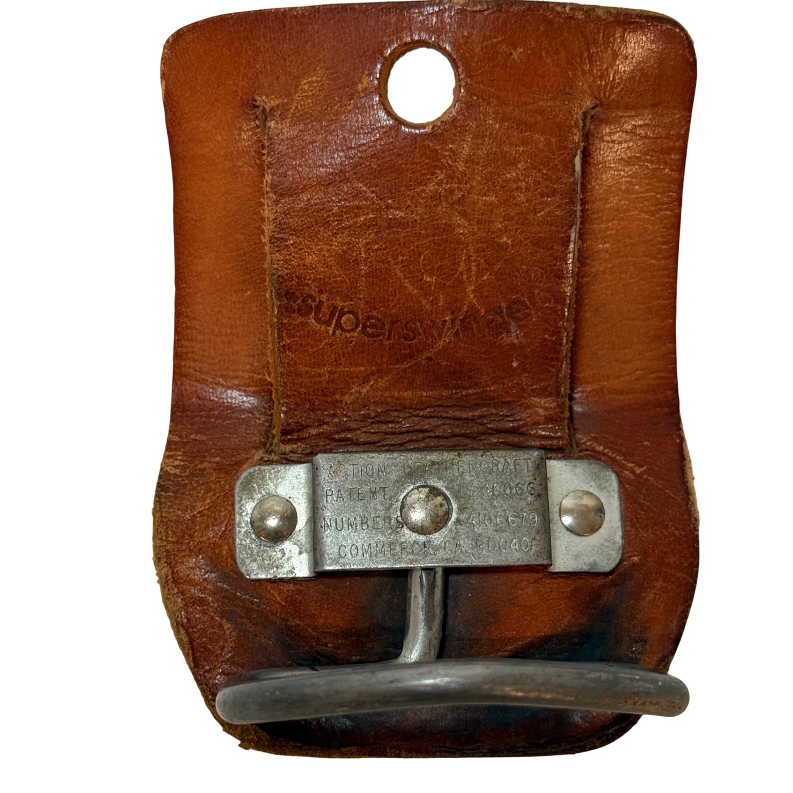 Action Leathercraft Superswinger Brown Leather Swivel Hammer Holder Tool Pouch
