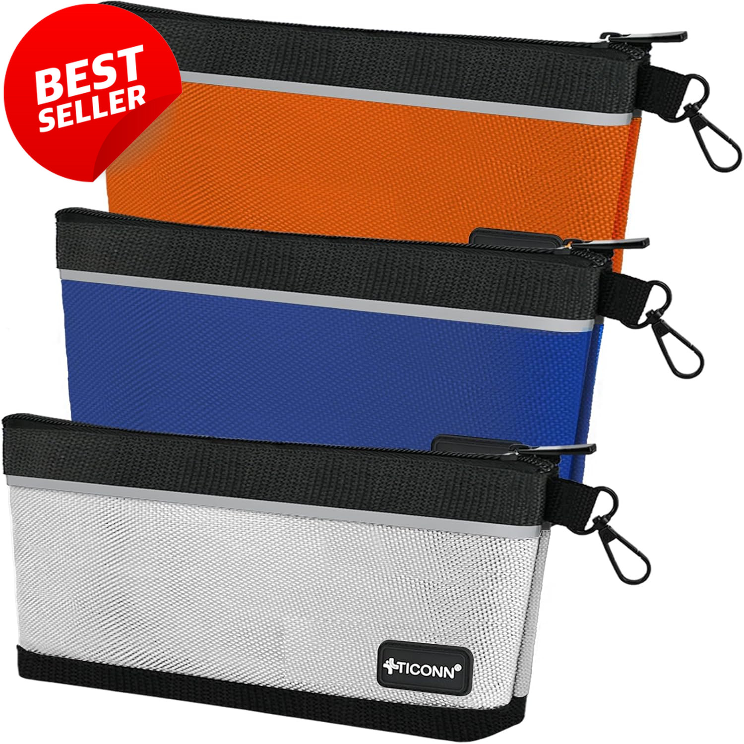 1680D Oxford Tool Pouch Zipper Waterproof Utility Bag Small 3 Pack – US