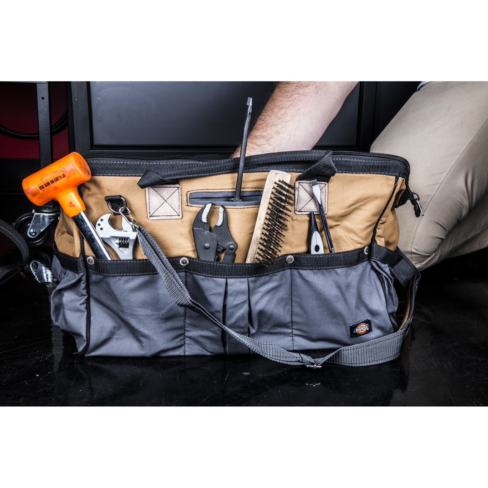 Work Tool Bag 20 inch Gray Tan Dickies 57033