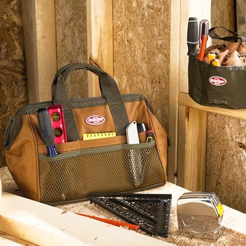 Bucket Boss Gatemouth 13 Tool Bag in Brown, 60013, 8 liters