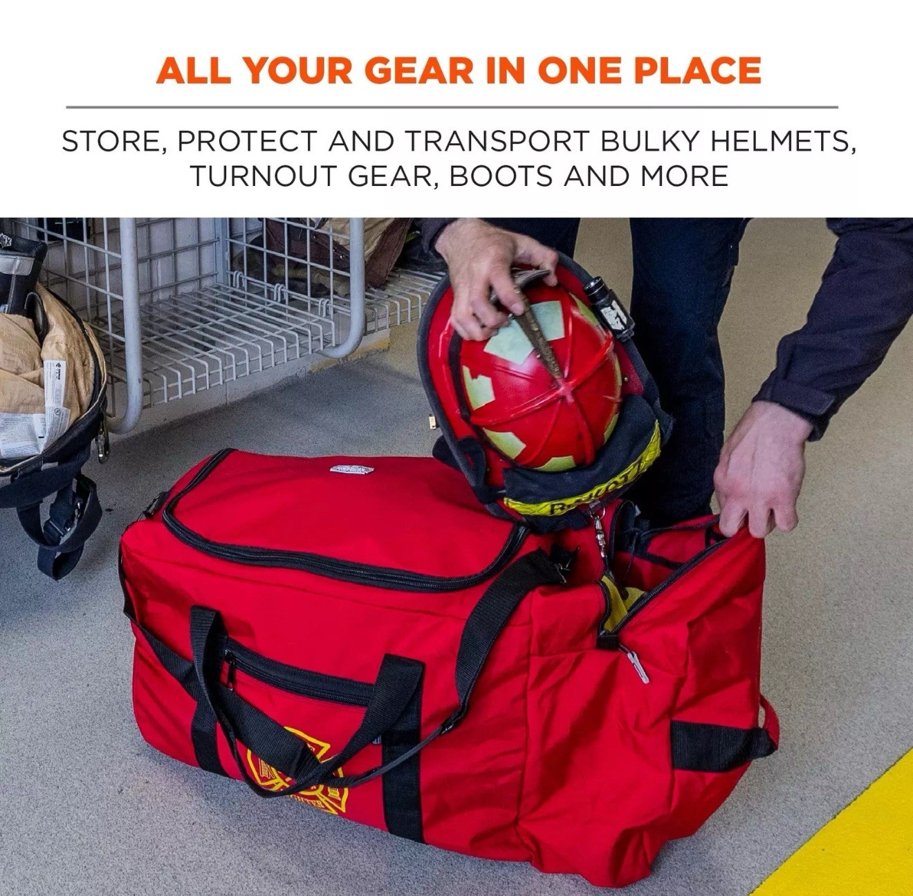 Ergodyne Gb5005w Duffel Bag, Polyester, 31 In L, 14 In W, Red