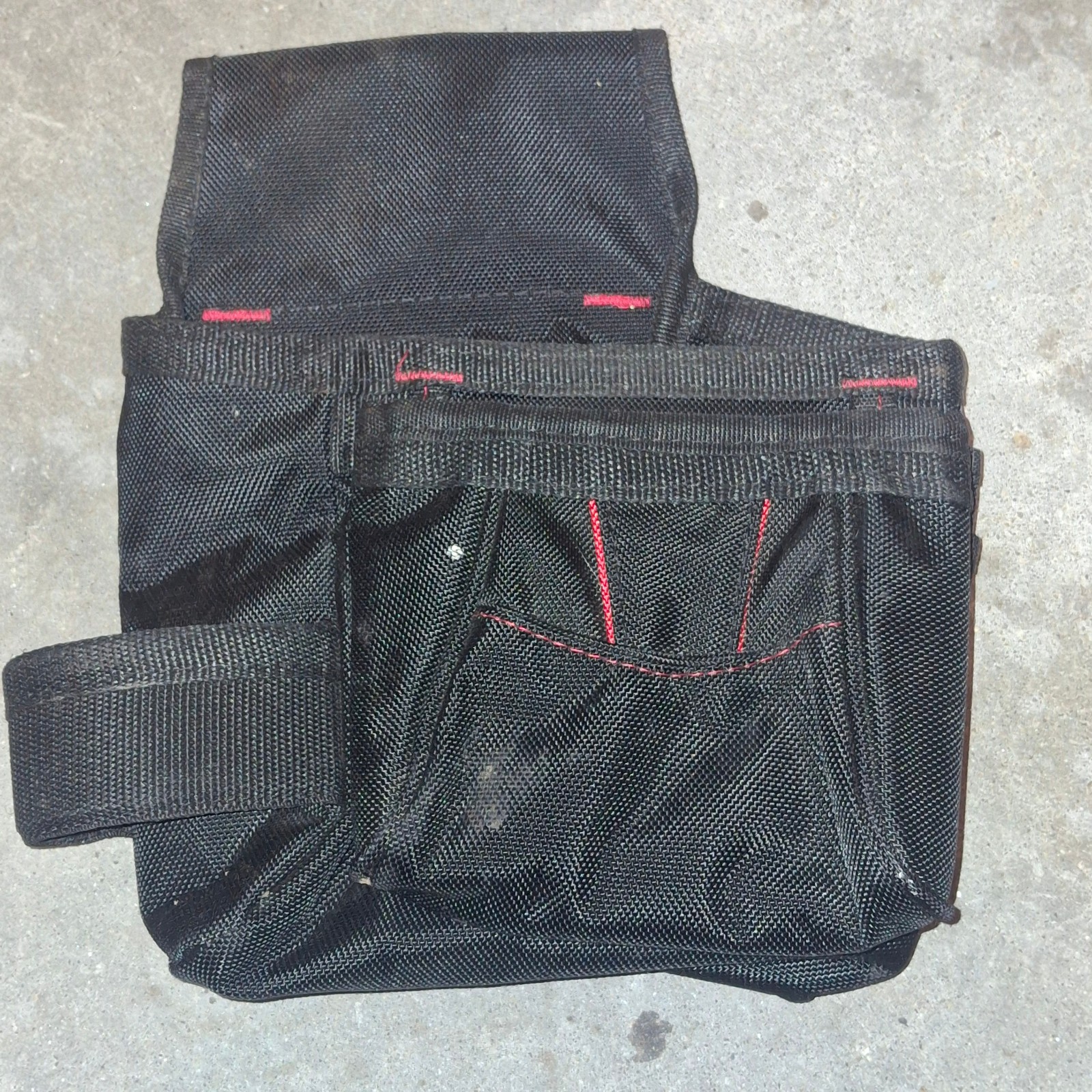 Husky 6-Pocket Black Tool Belt Pouch electrician carpenter plumber utility